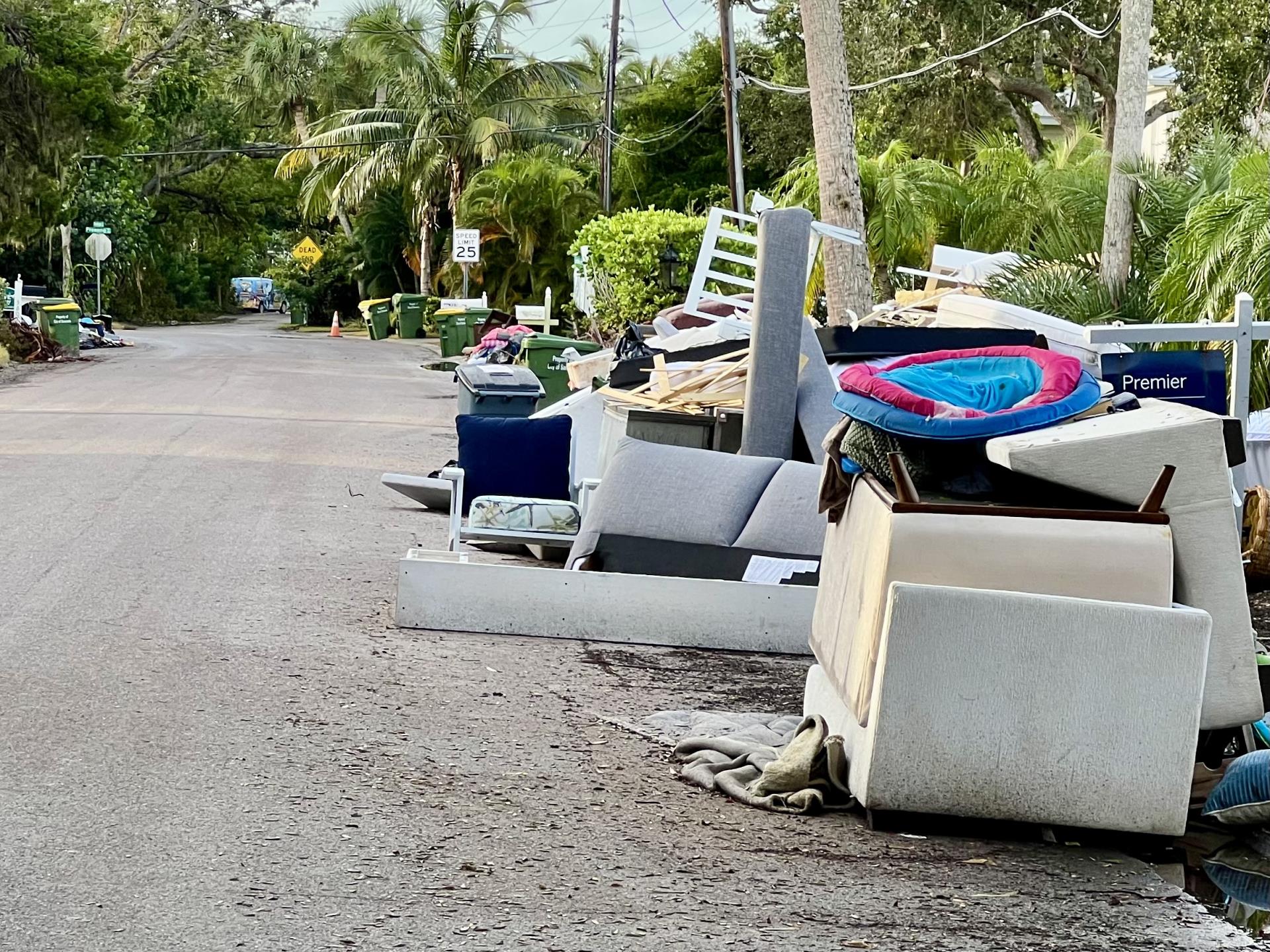 Hurricane Helene storm debris