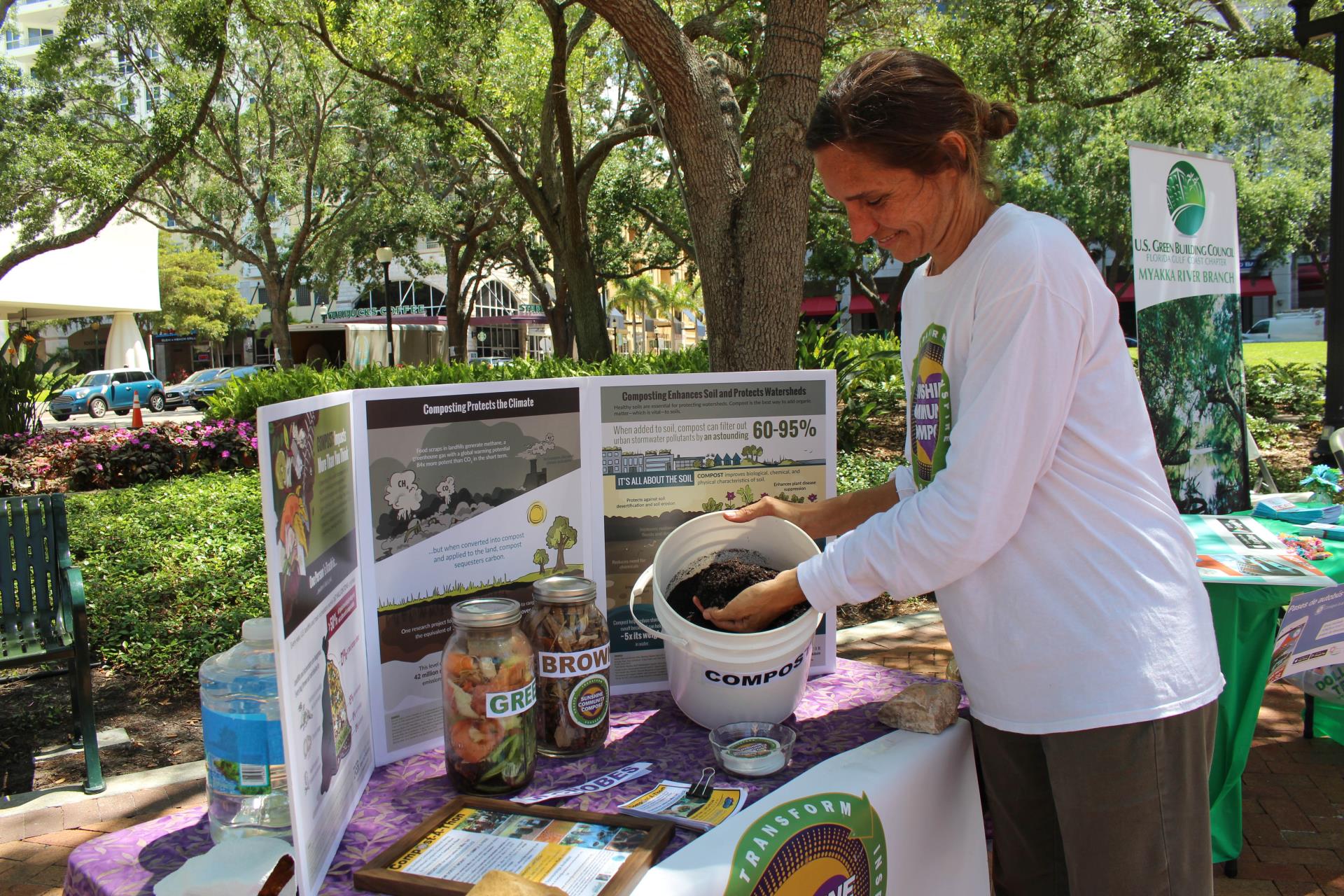 A vendor table at 2018 Earth Day Festival