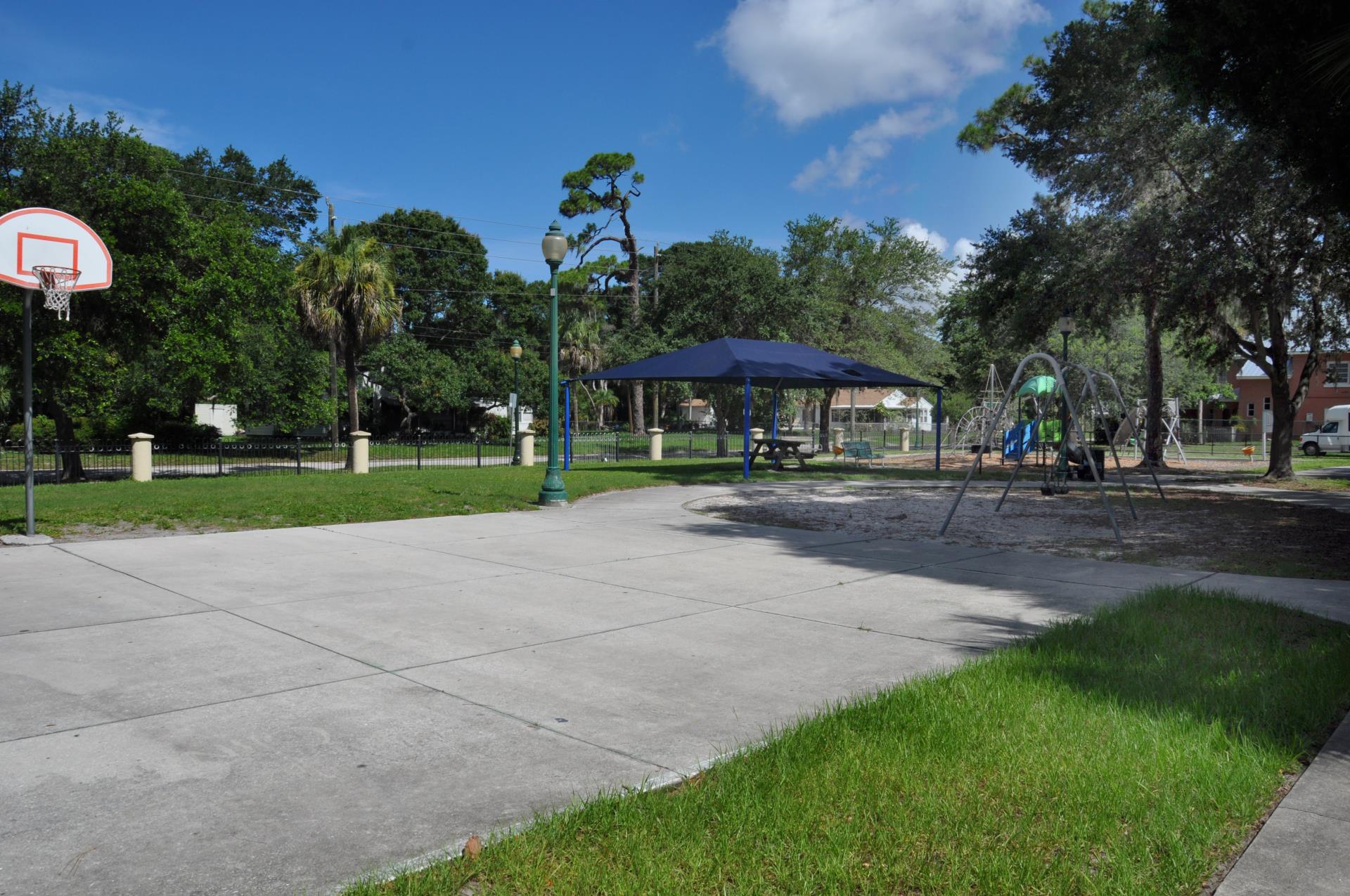 Basketball Court and playground