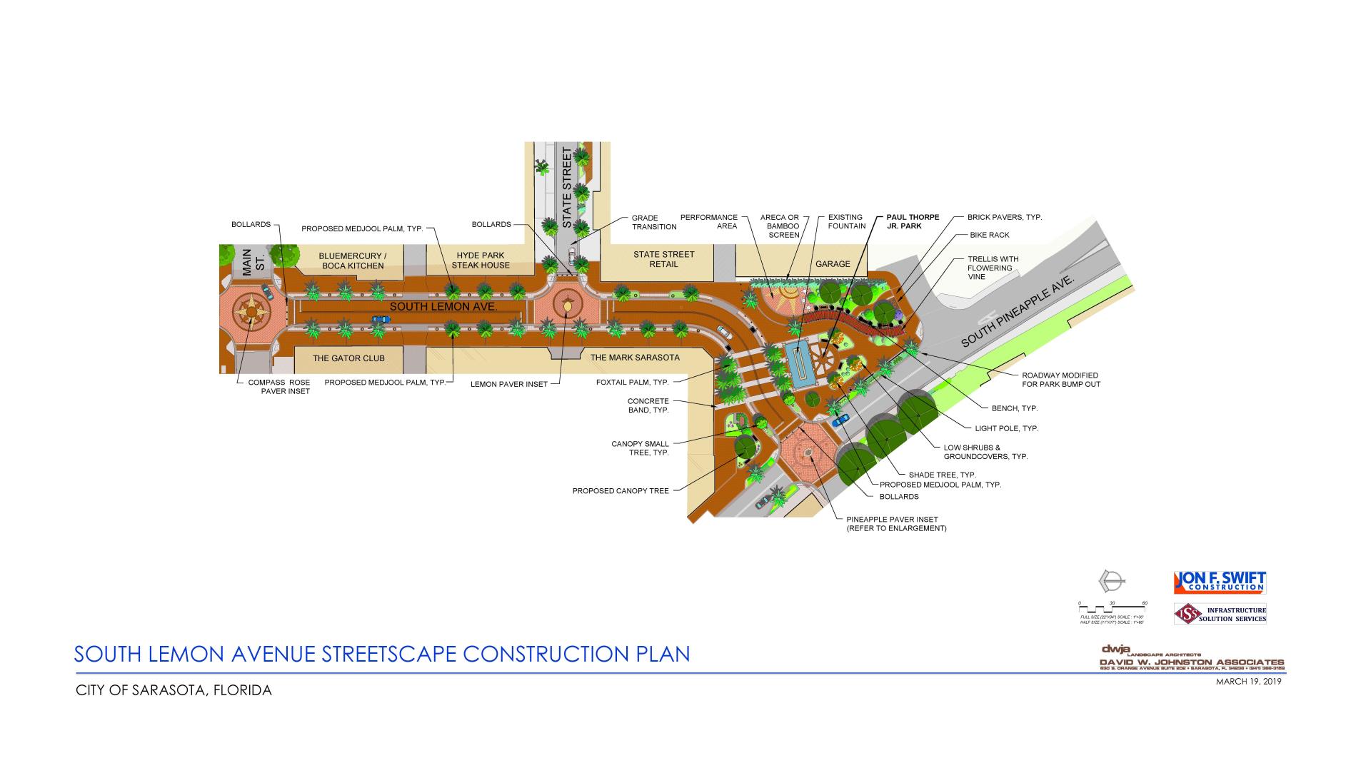 Lemon Avenue Streetscape construction rendering