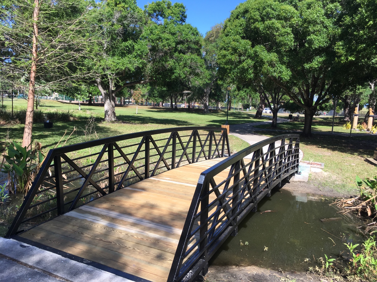 After repairs of Gillespie park bridge