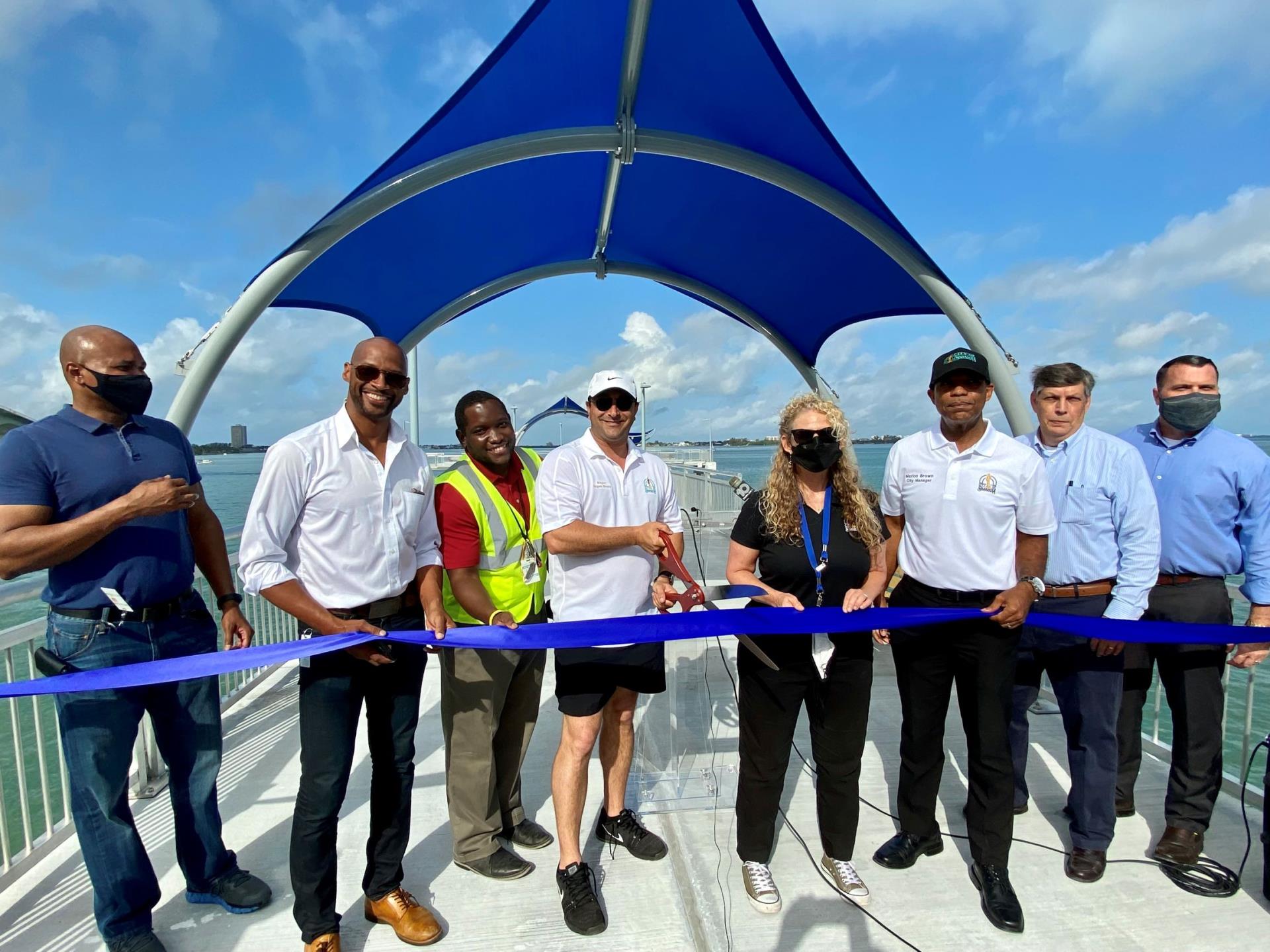 Saprito Pier ribbon-cutting