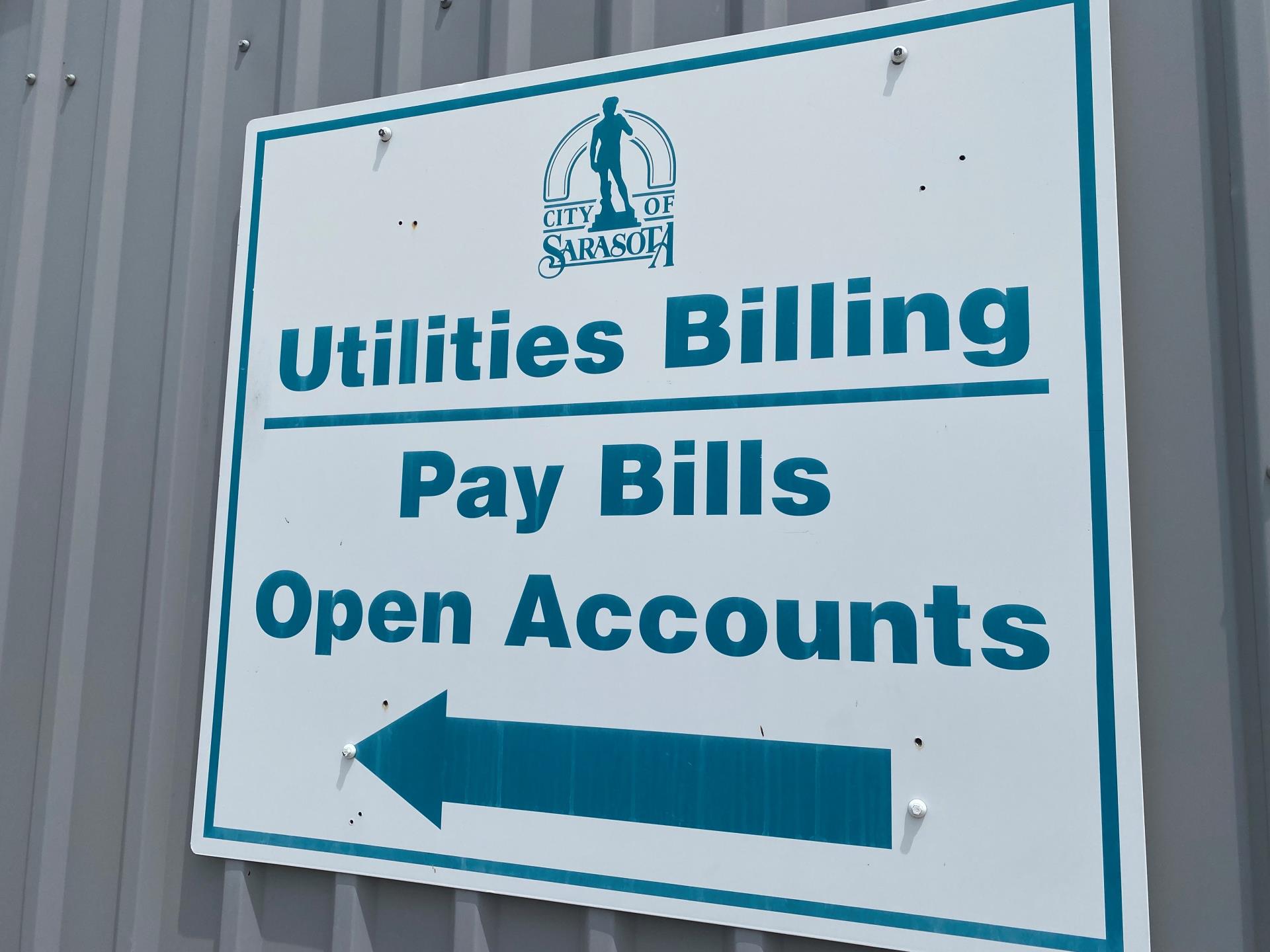 Utilities Billing sign