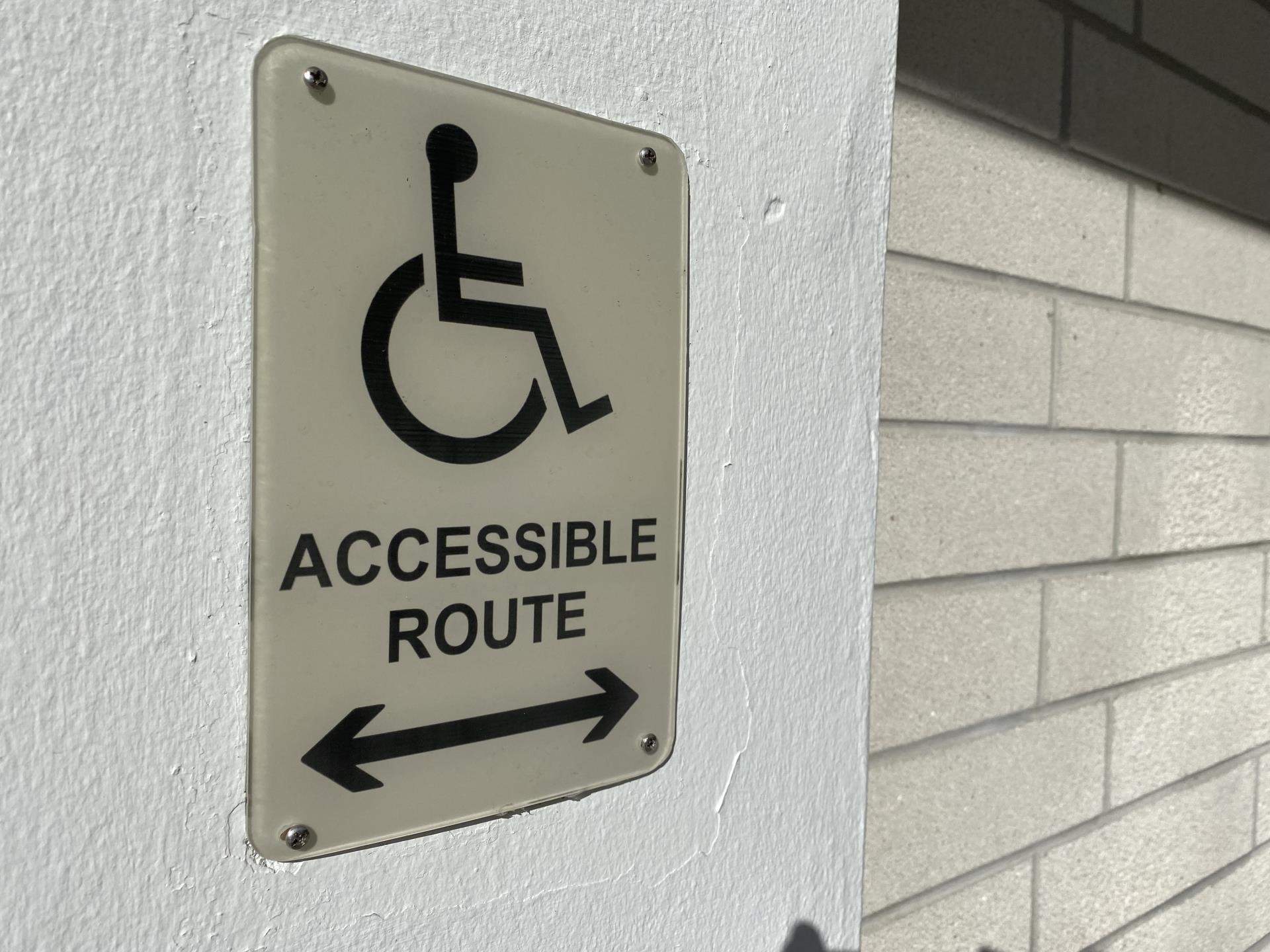 ADA accessible wheelchair sign